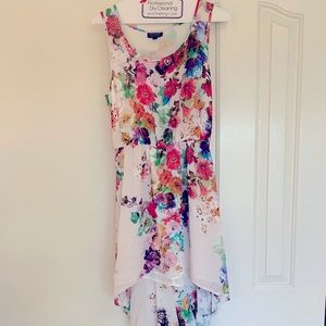 Topshop High Low Flowered Dress